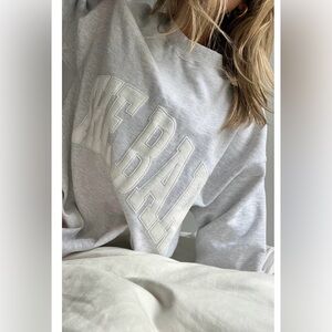 The Bar Light Gray Crewneck Sweater